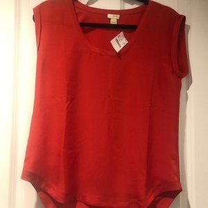 J. Crew Red Blouse